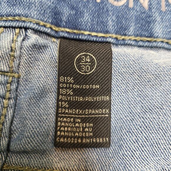 Buffalo David Bitton Jeans Mens 34x29 Blue Ash-X Slim Fit Stretch Denim Zip Fly - Picture 3 of 10